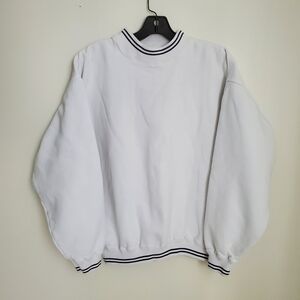 80s 90s Vintage White Pullover Sweatshirt Size S